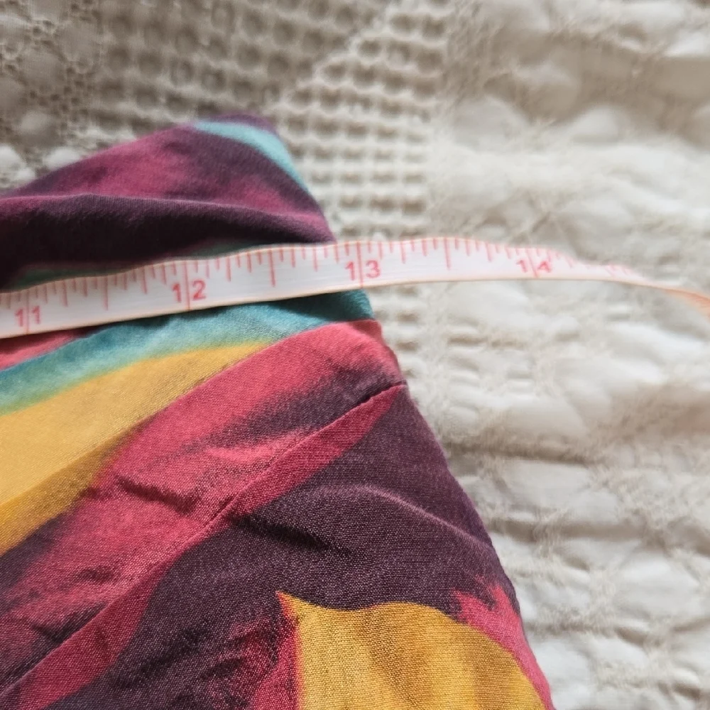 Vintage Ellen Tracy 100% Silk Floral Tropical Pencil Skirt Feminine Colorful